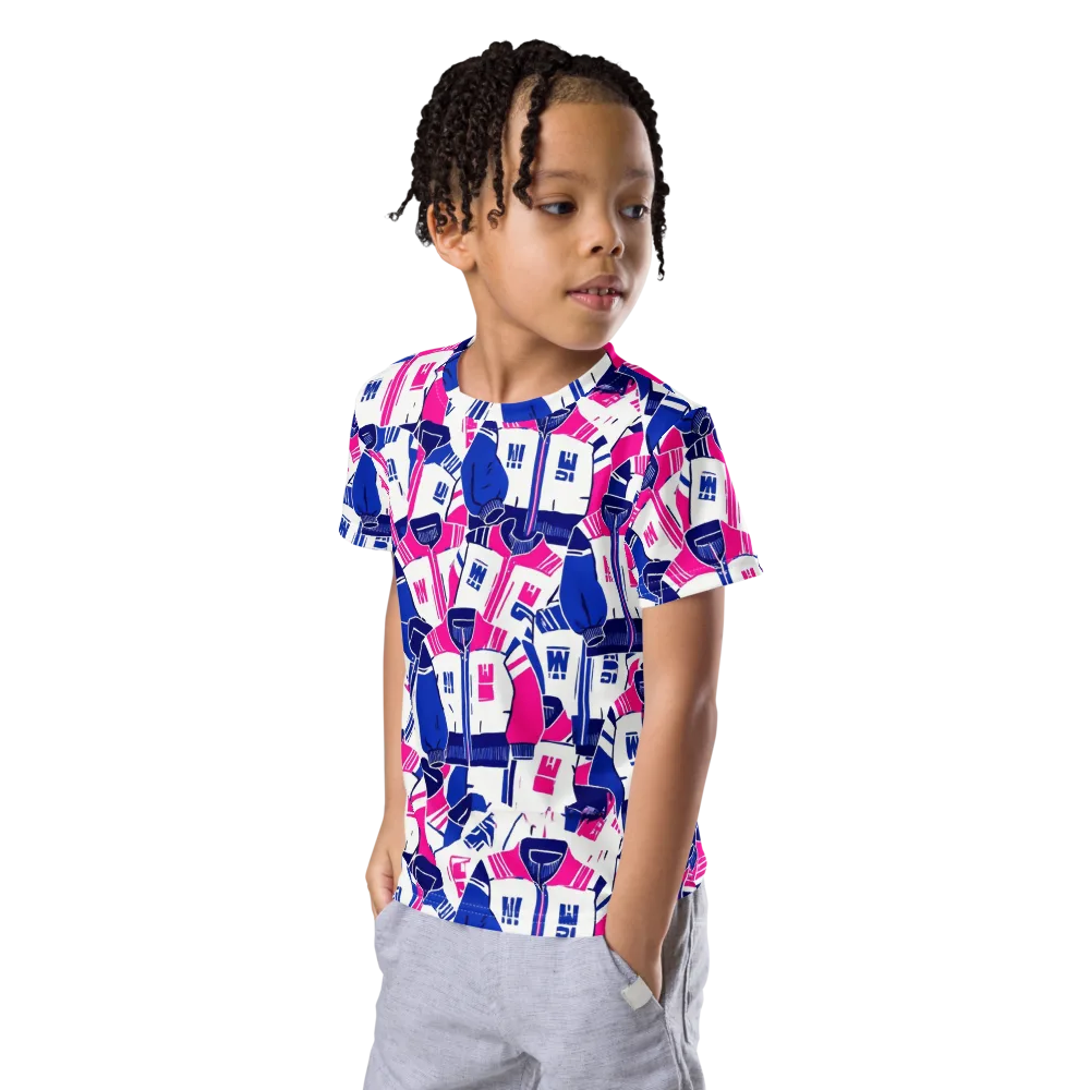 Midnight Letterman on Kids Crew Neck T-Shirt — Left Front