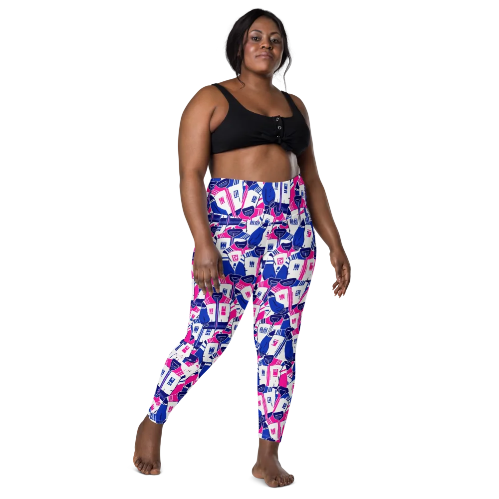 Midnight Letterman on Leggings with Pockets — Front