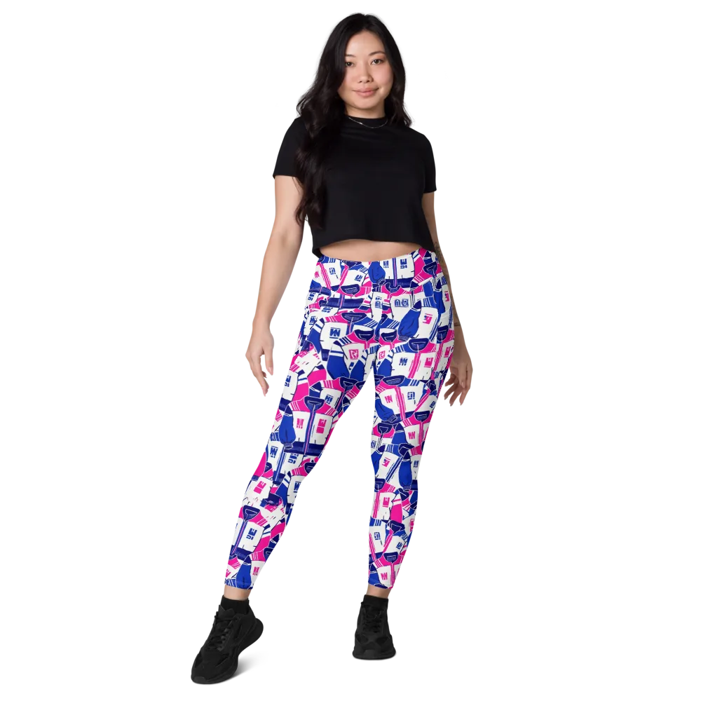 Midnight Letterman on Leggings with Pockets — Front