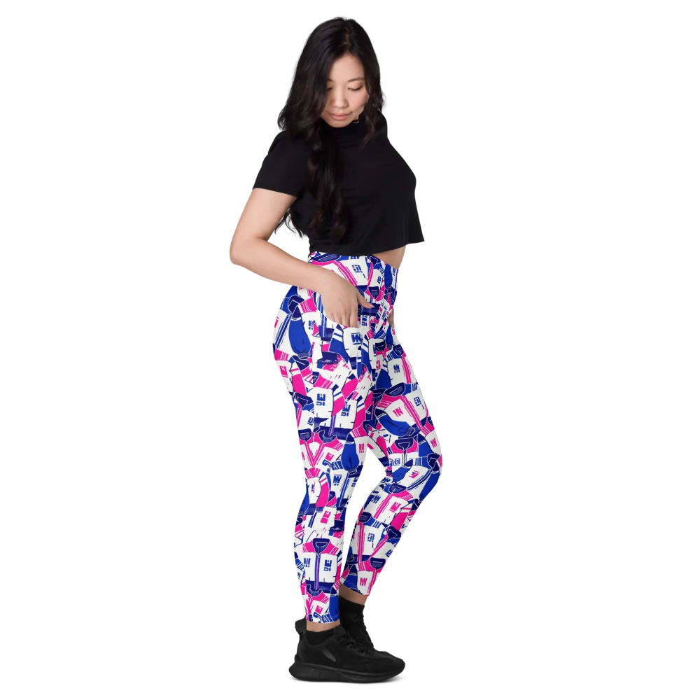 Midnight Letterman on Leggings with Pockets — Right