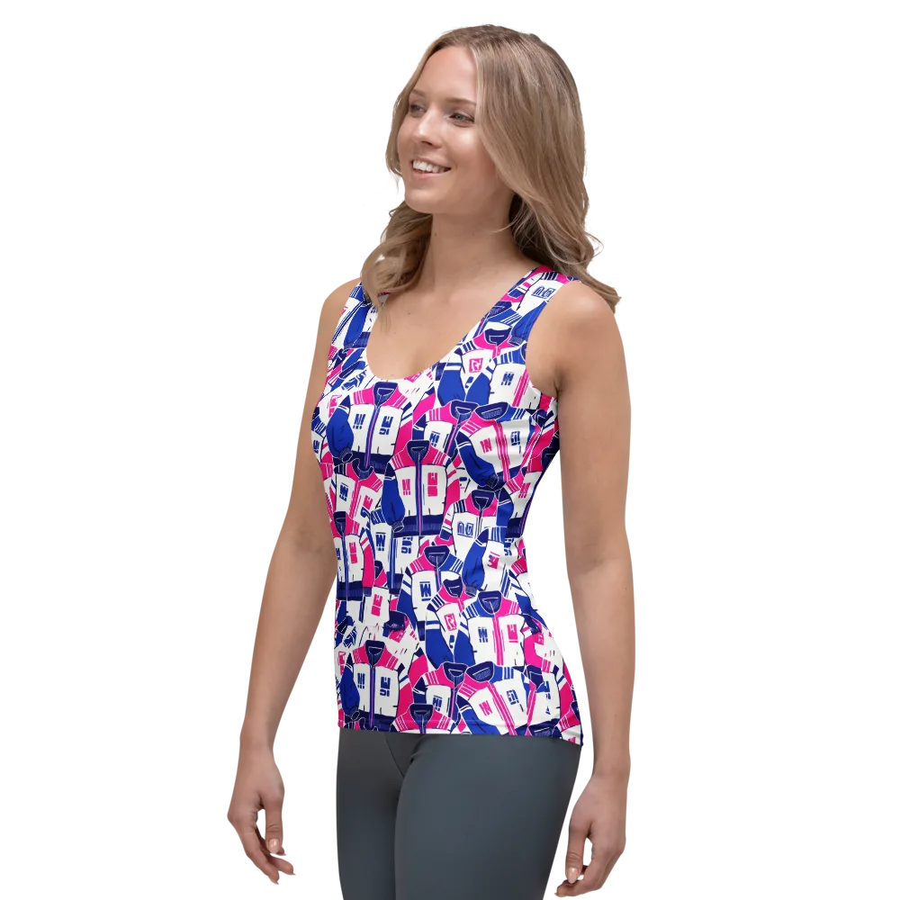 Midnight Letterman on Women's Tank Top — Left Front