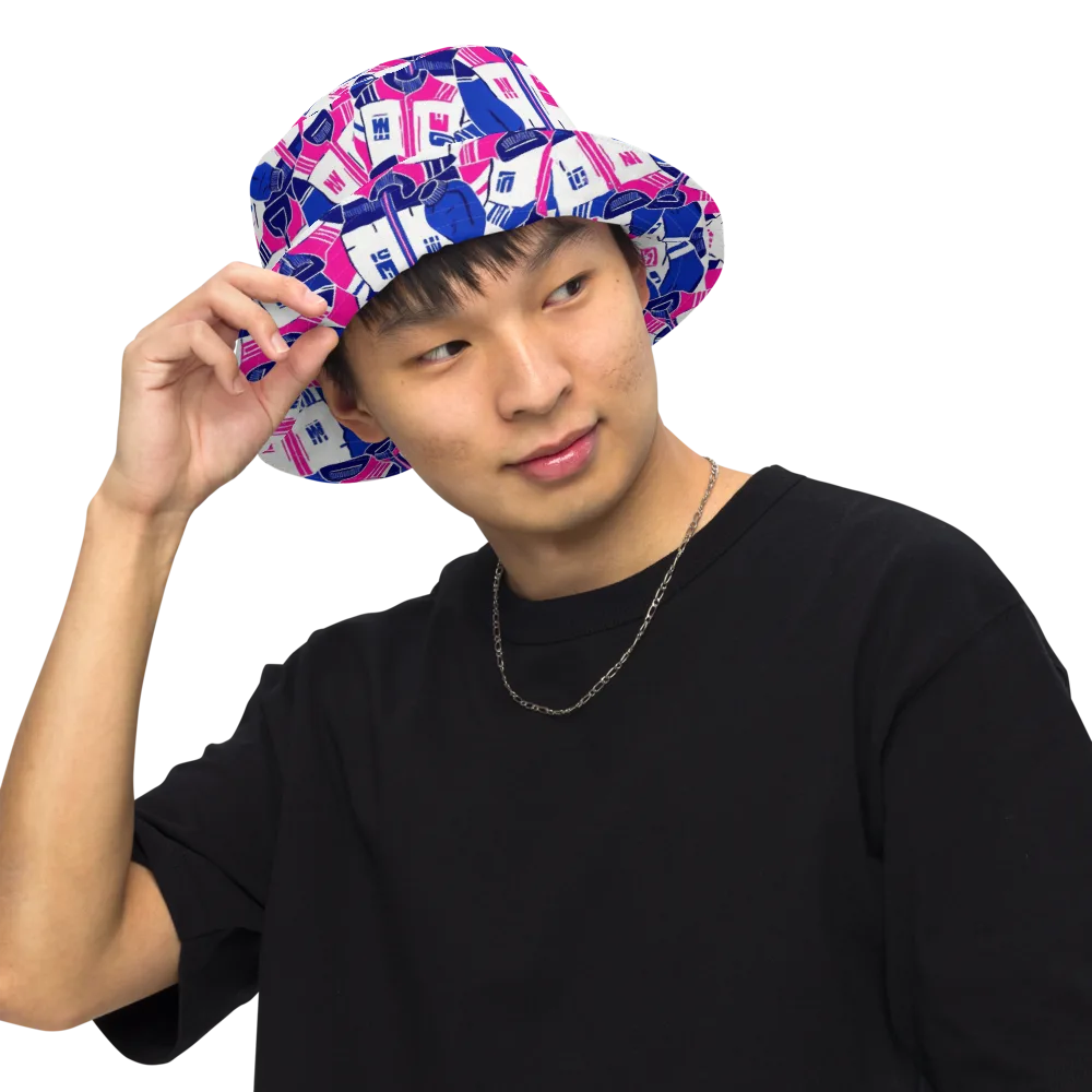 Midnight Letterman on Reversible Bucket Hat — Front Inside