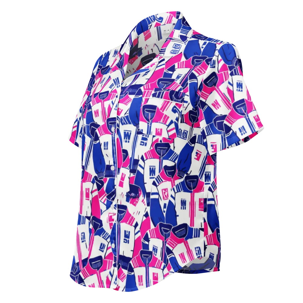 Midnight Letterman on Women's Short Sleeve Pajama Top — Left Front