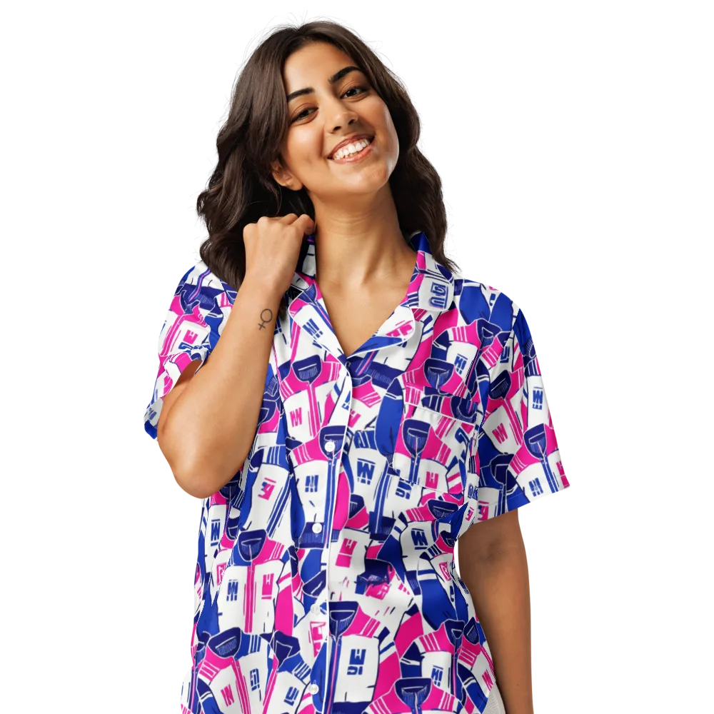 Midnight Letterman on Women's Short Sleeve Pajama Top — Front