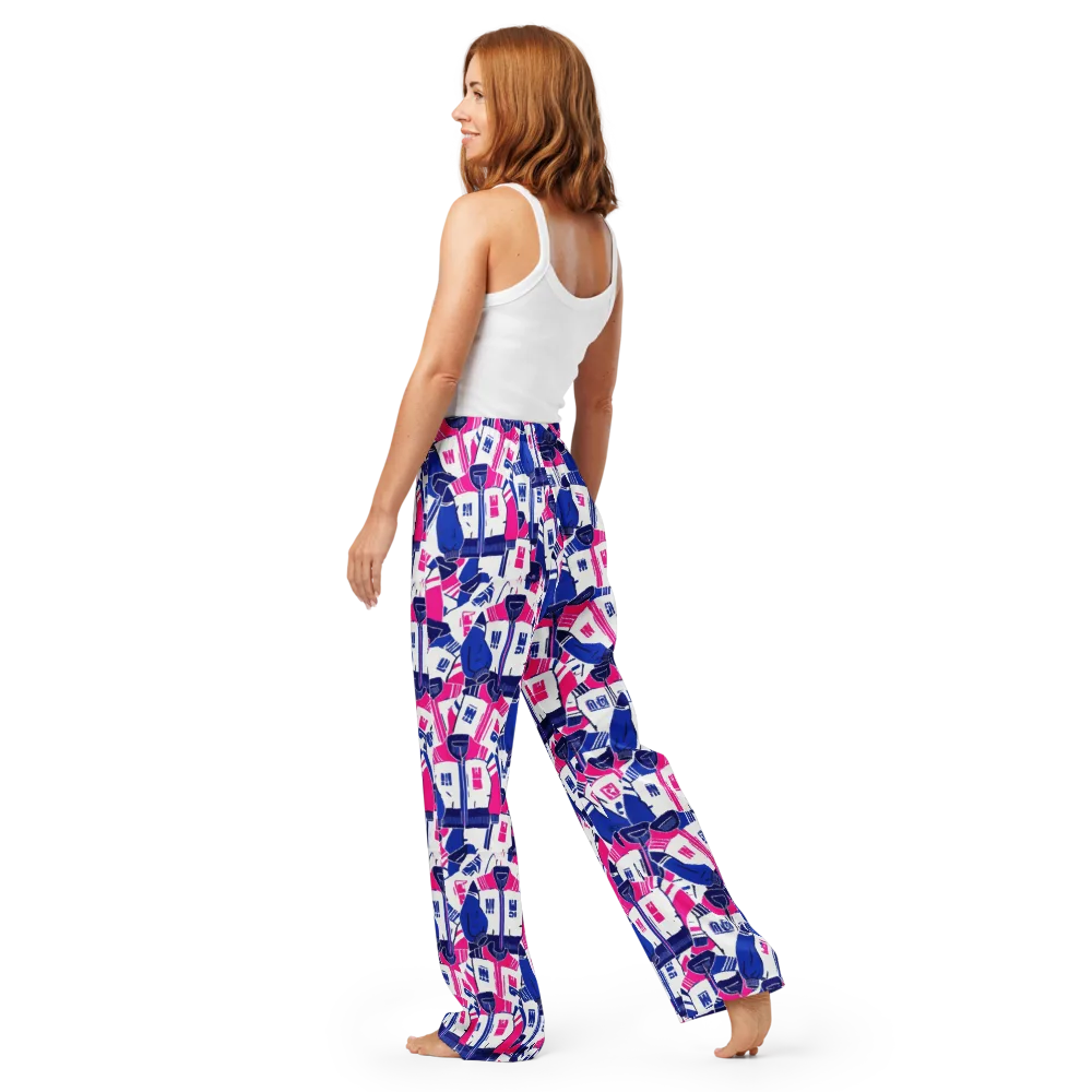 Midnight Letterman on Women's Pajama Pants — Back