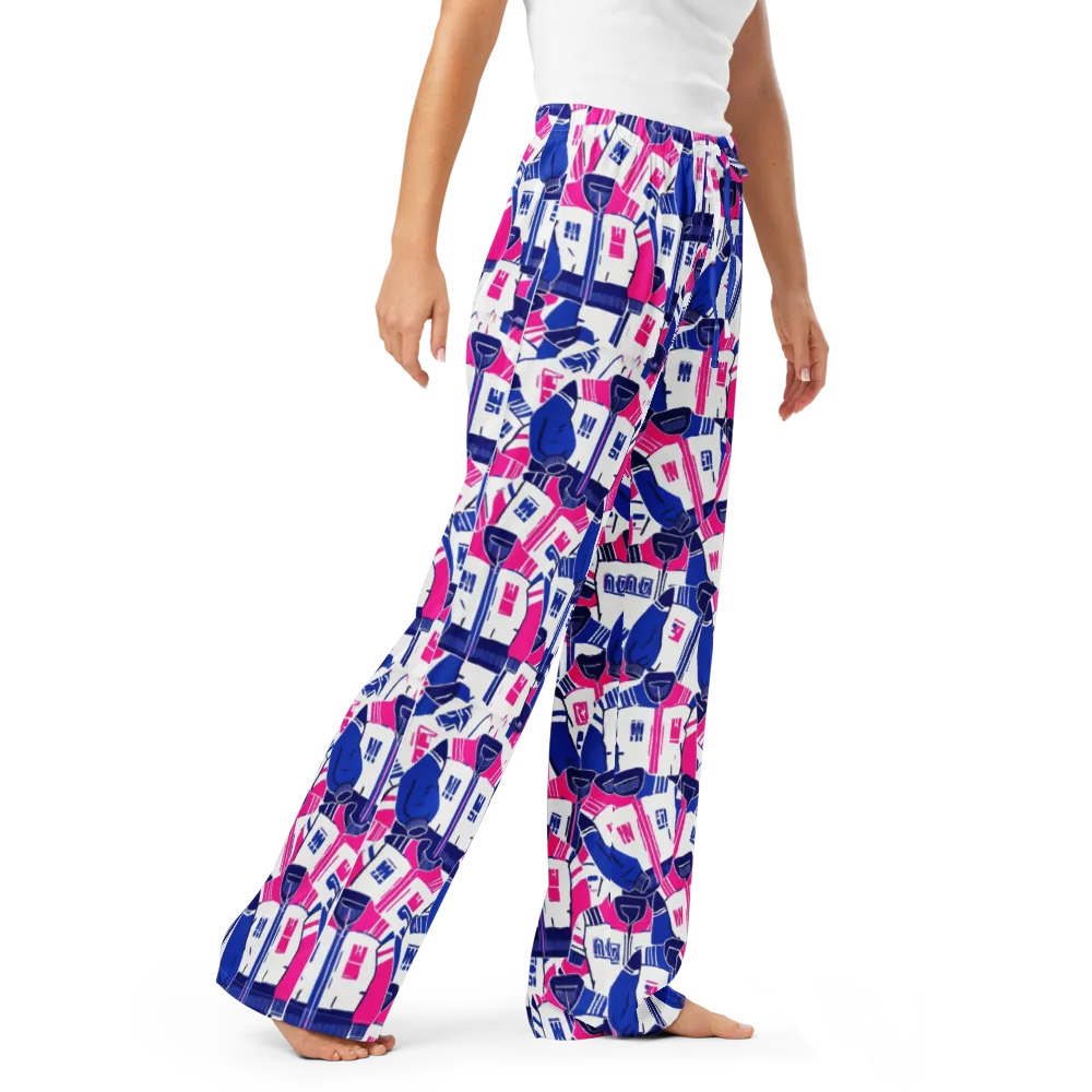Midnight Letterman on Women's Pajama Pants — Right Front