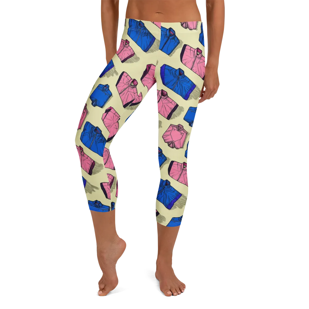 Puffer Parade on Capri Leggings — Front