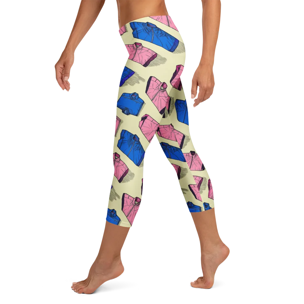 Puffer Parade on Capri Leggings — Left