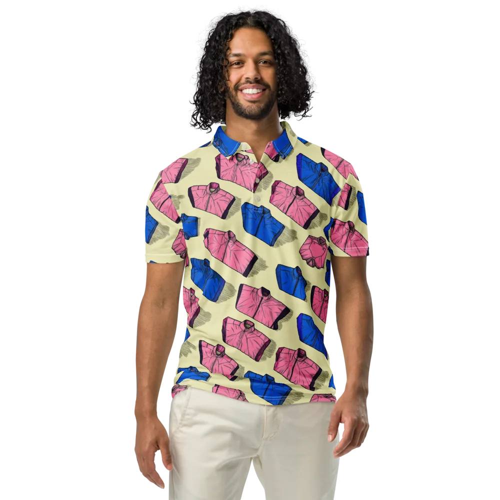 Puffer Parade on Men's Slim Fit Polo Shirt — Front