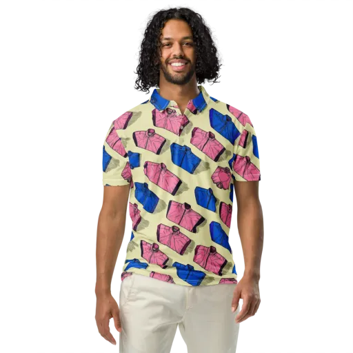 Puffer Parade on a Men's Slim Fit Polo Shirt