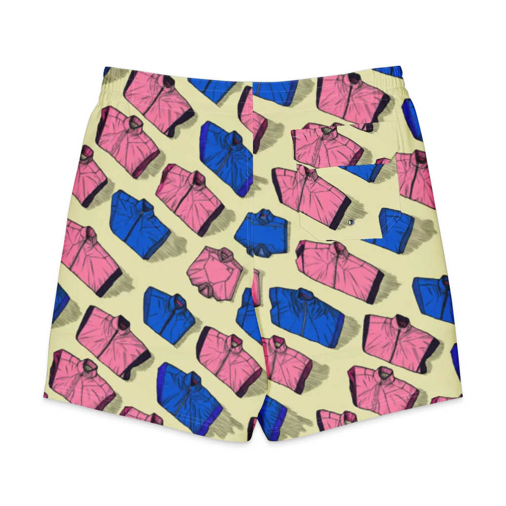 Puffer Parade on Men's Board Shorts — Back