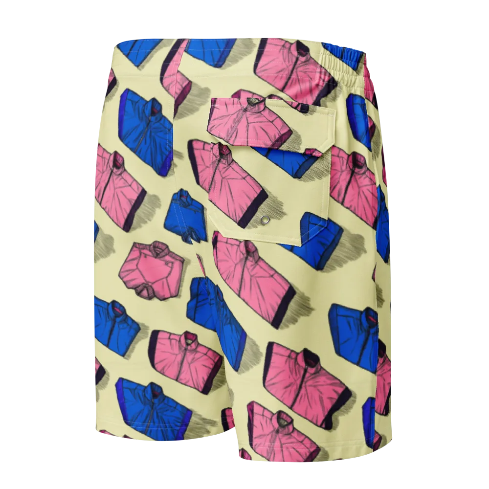 Puffer Parade on Men's Board Shorts — Back