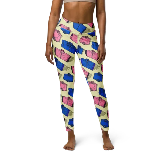 Puffer Parade on a Yoga Leggings