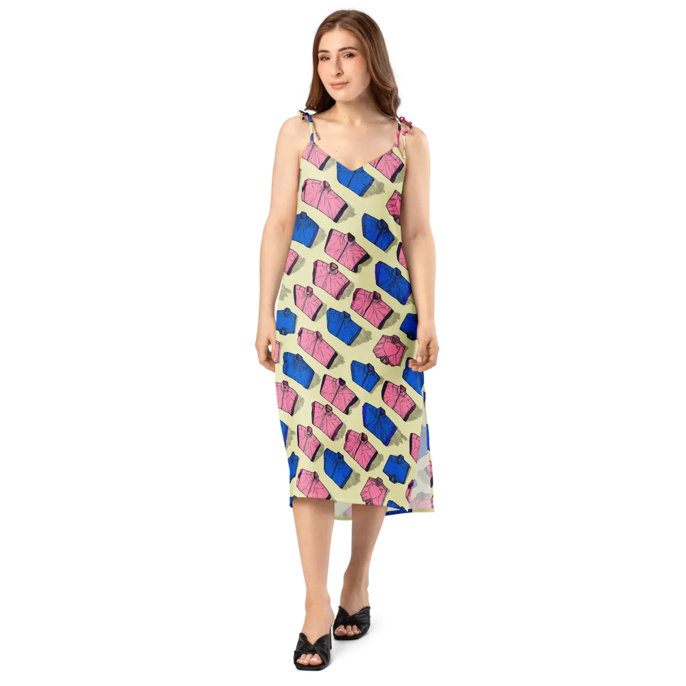 Puffer Parade on Slip Dress — Front