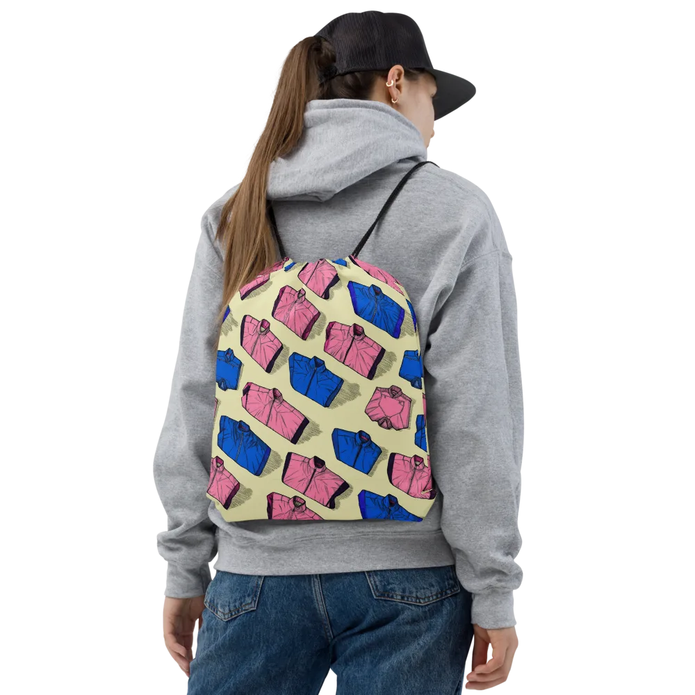 Puffer Parade on Drawstring Bag — Front