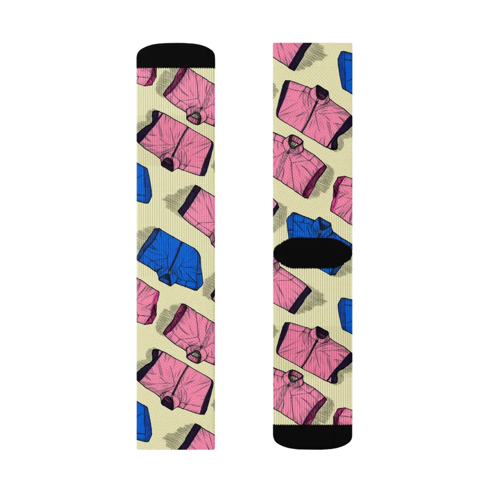Puffer Parade on Socks — Left Sock