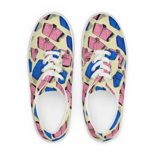 Puffer Parade on a Men's Lace-Up Canvas Shoes