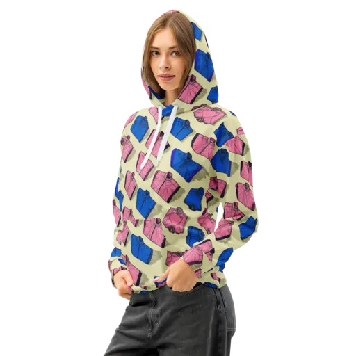 Puffer Parade on a Cotton Hoodie