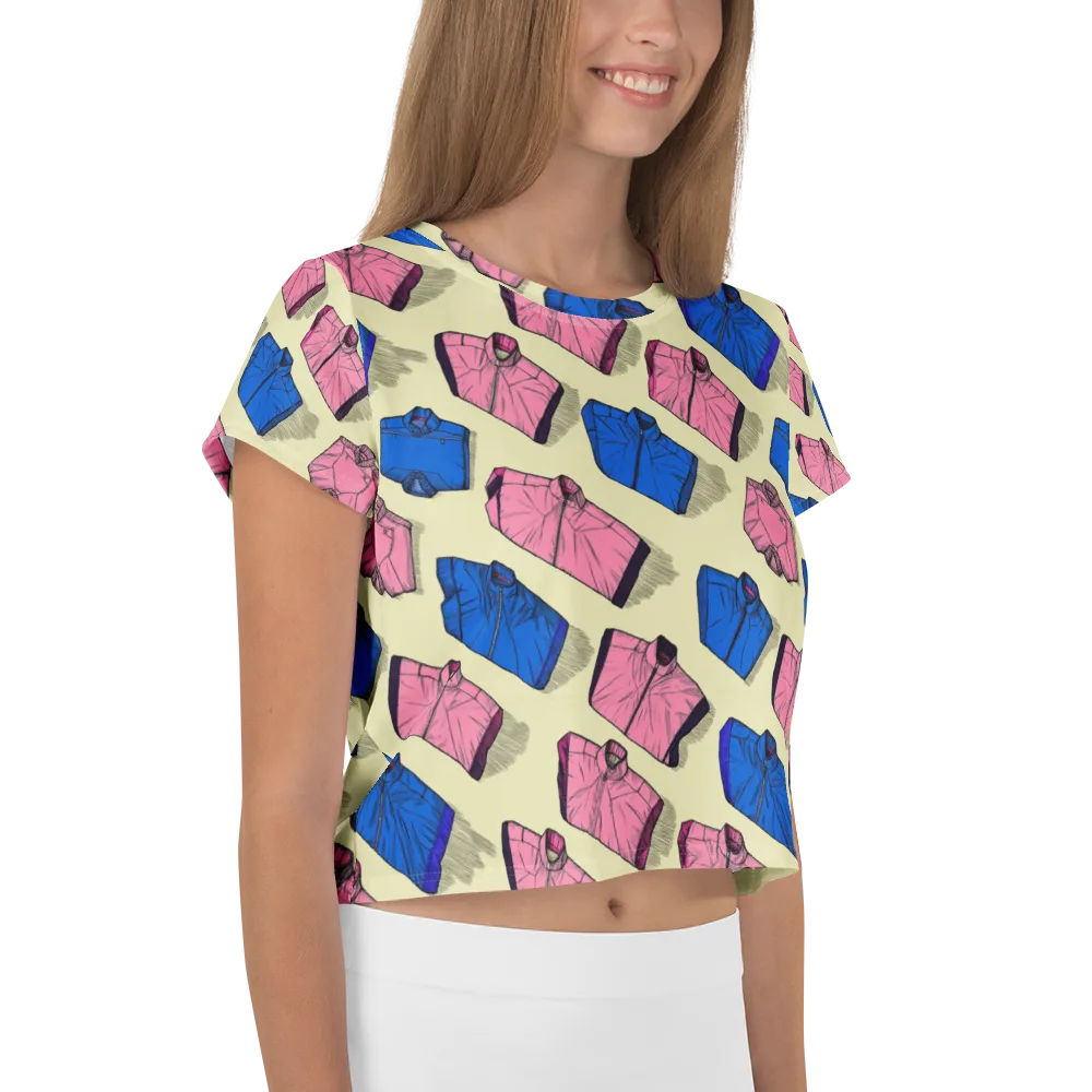 Puffer Parade on Crop Tee — Right