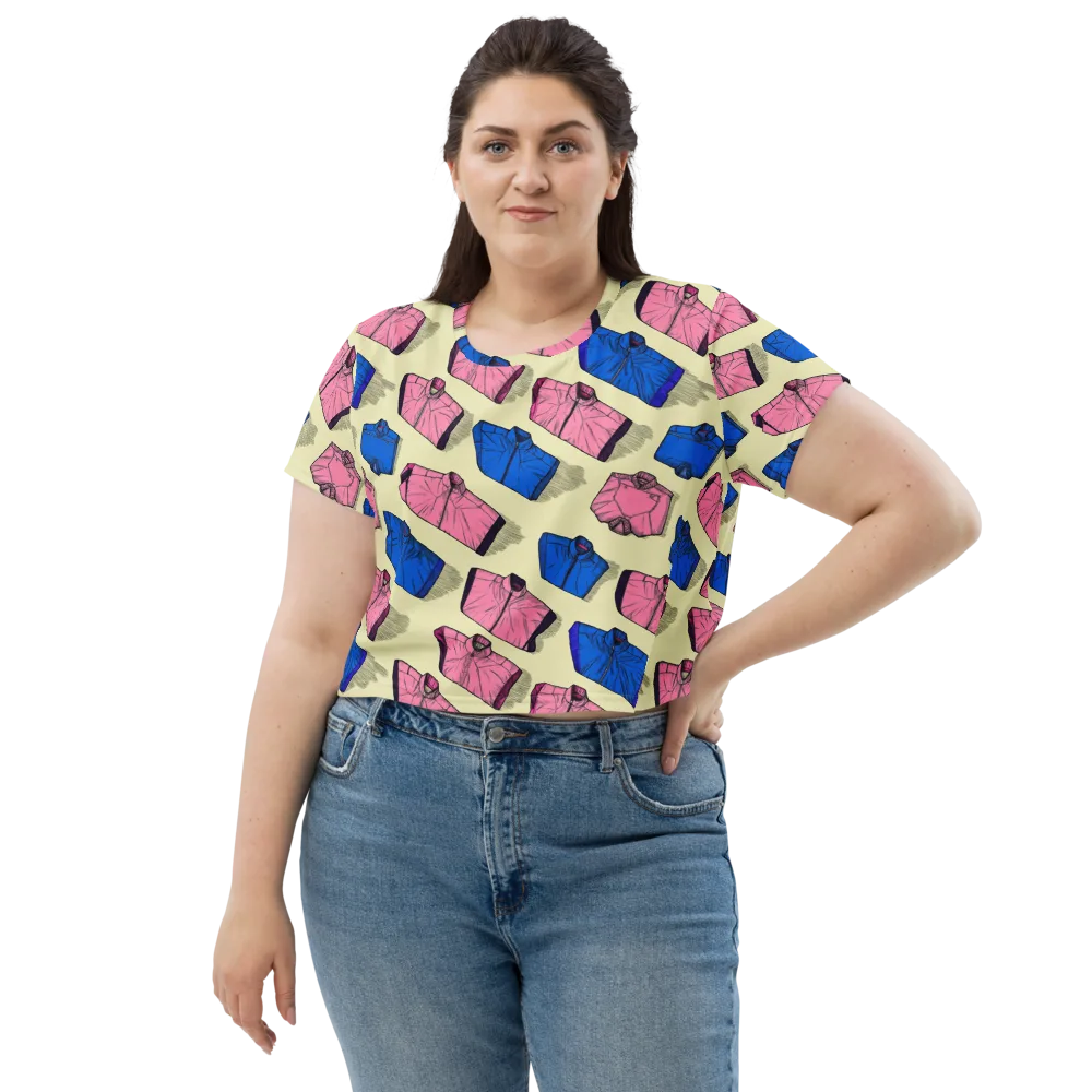 Puffer Parade on Crop Tee — Front