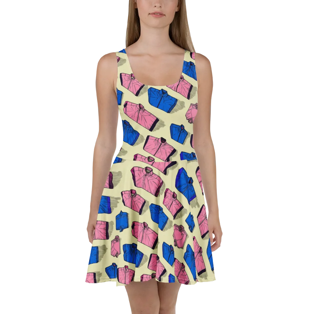 Puffer Parade on Skater Dress — Front