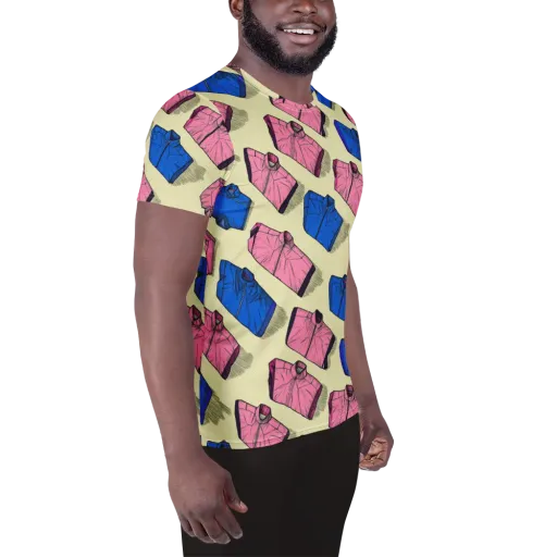 Puffer Parade on a Men's Athletic T-Shirt