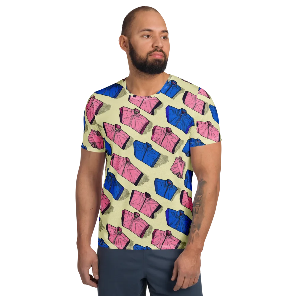 Puffer Parade on Men's Athletic T-Shirt — Front