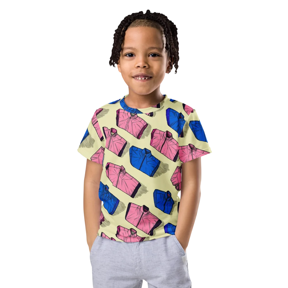 Puffer Parade on Kids Crew Neck T-Shirt — Front