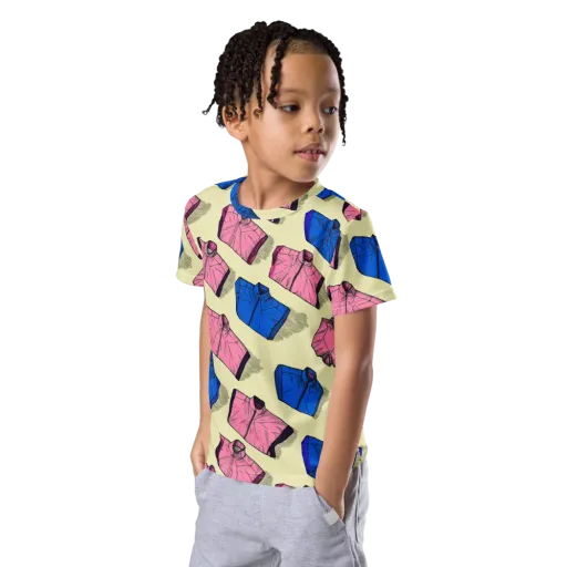 Puffer Parade on a Kids Crew Neck T-Shirt