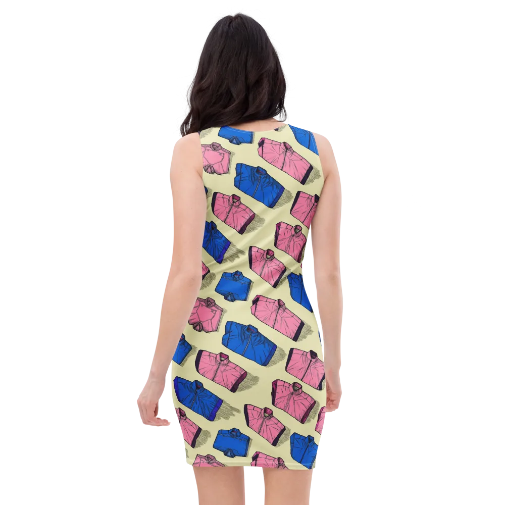 Puffer Parade on Bodycon Dress — Back