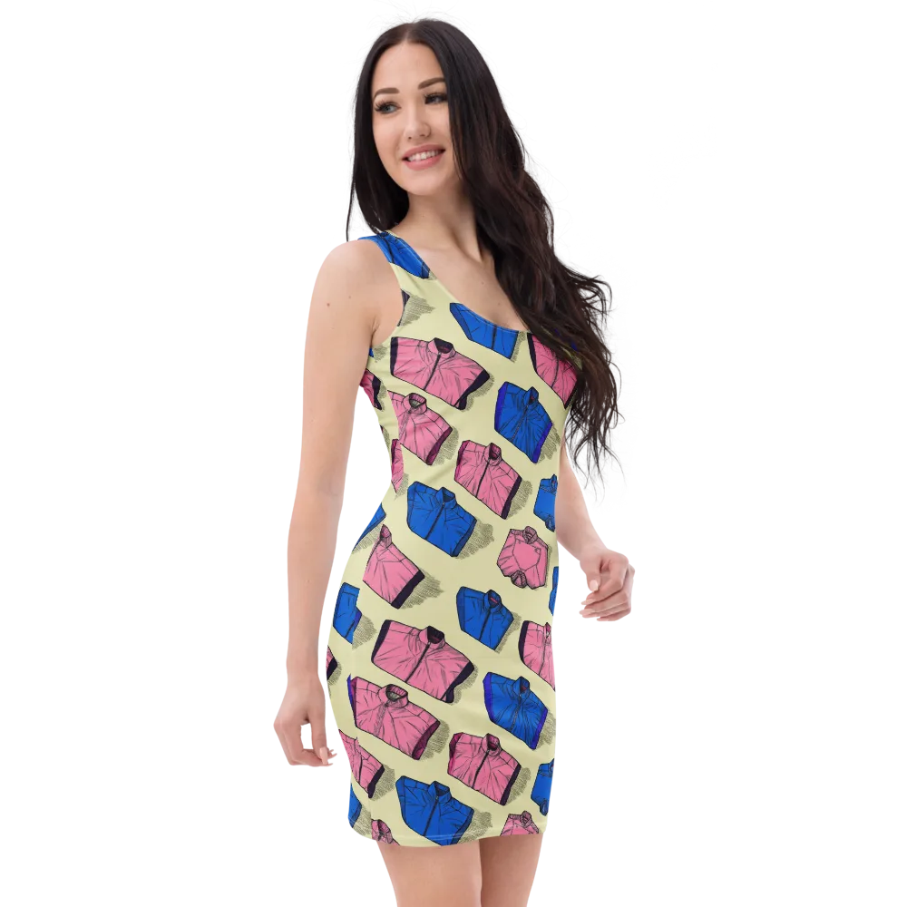 Puffer Parade on Bodycon Dress — Right Front