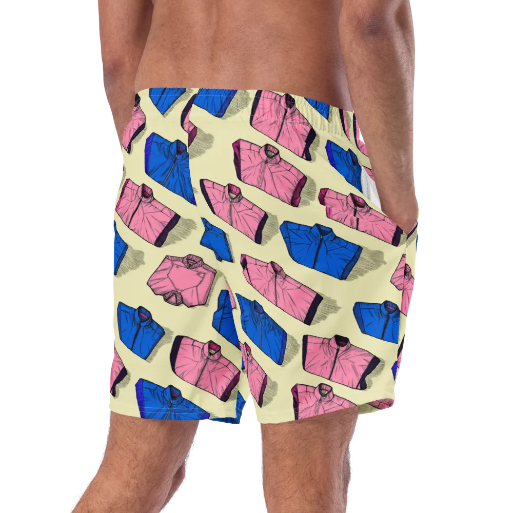 Puffer Parade on Swim Trunks — Right Back