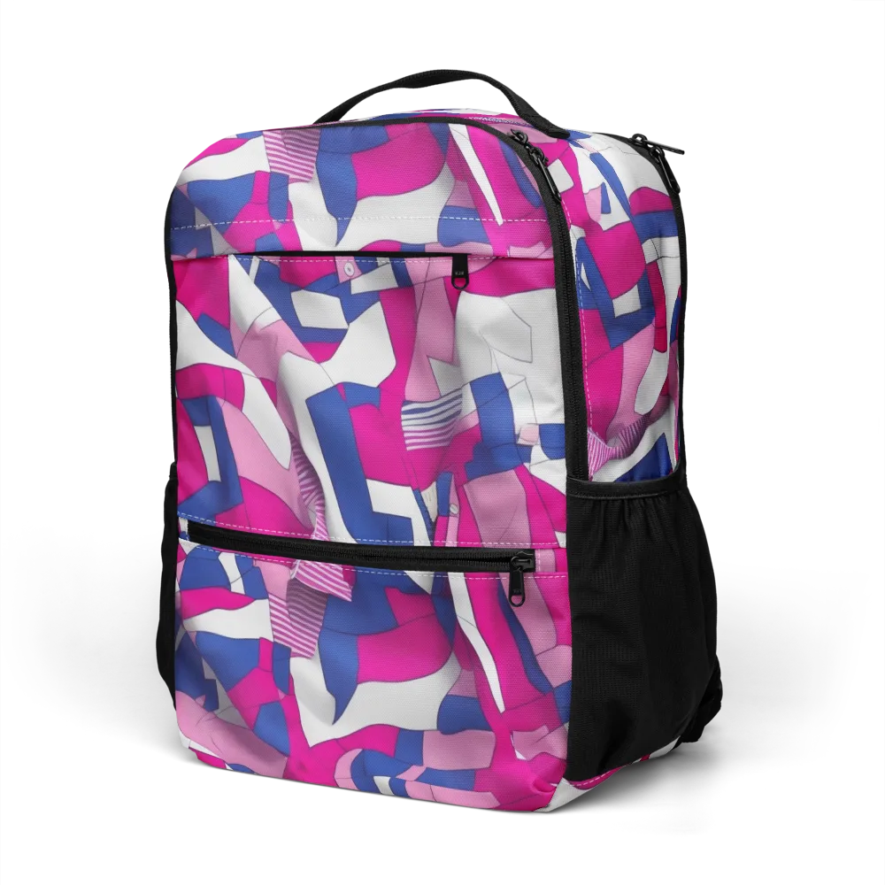 Pink Power Suit on Utility Backpack — Left Front
