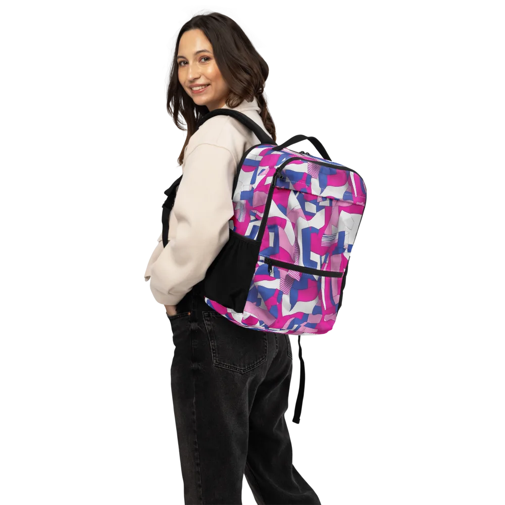 Pink Power Suit on Utility Backpack — Back