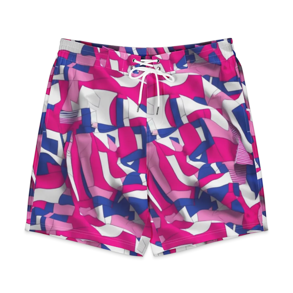 Pink Power Suit on Men's Board Shorts — Front