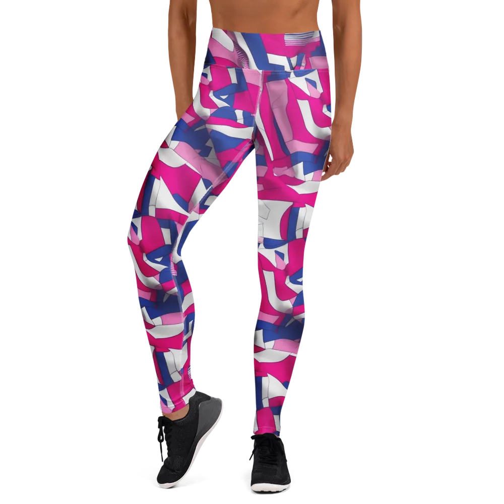 Pink Power Suit on Yoga Leggings — Front