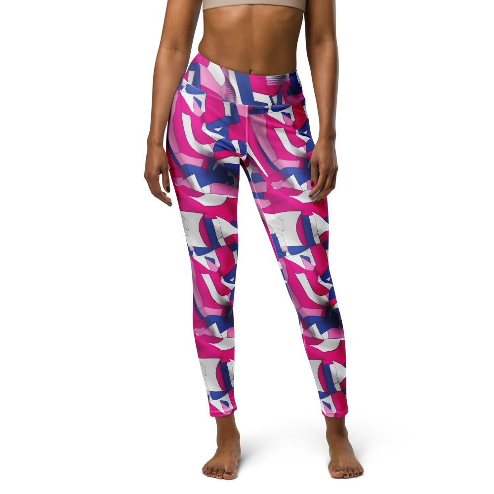 Pink Power Suit on Yoga Leggings — Front