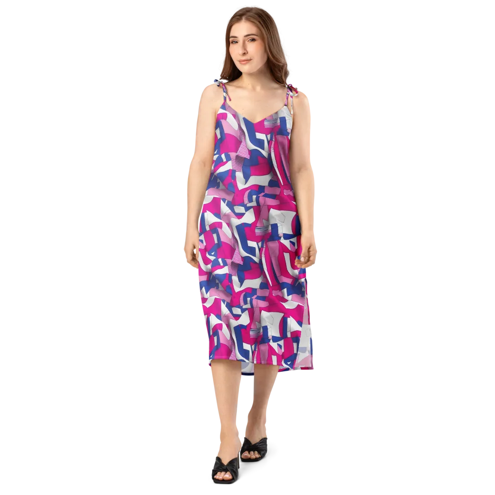Pink Power Suit on Slip Dress — Front