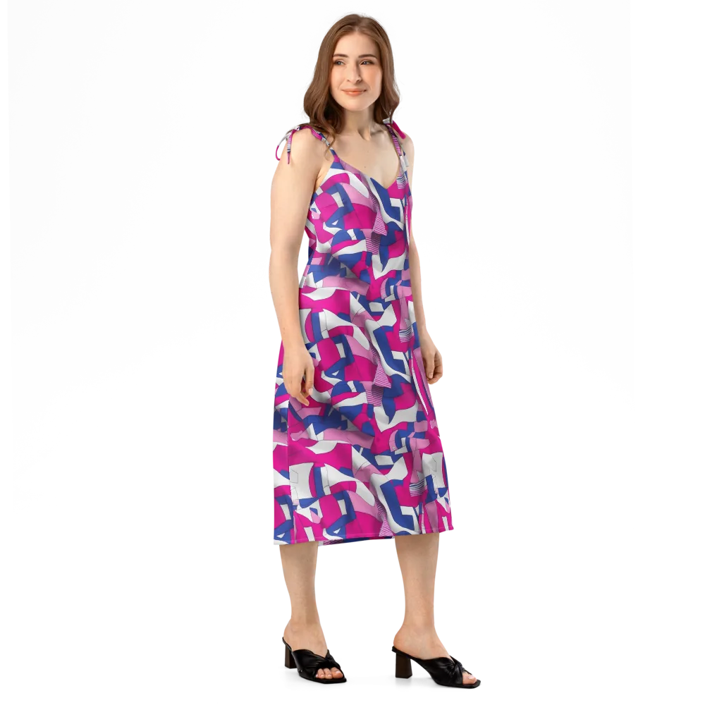 Pink Power Suit on Slip Dress — Right Front