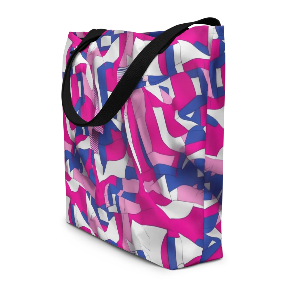 Pink Power Suit on Large Tote Bag W/ Pocket — Front