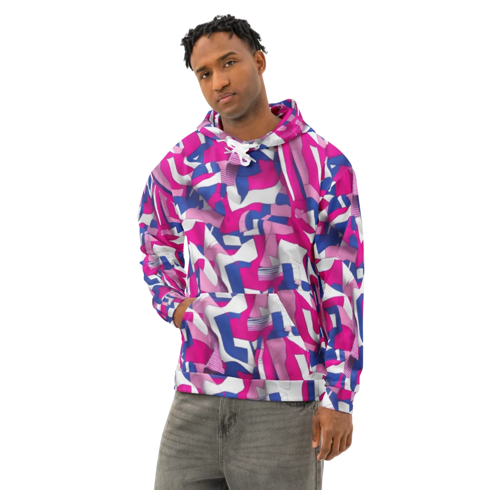 Pink Power Suit on Cotton Hoodie — Left Front