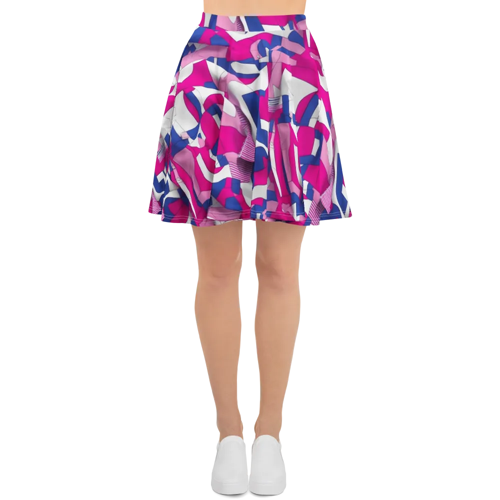 Pink Power Suit on Skater Skirt — Front