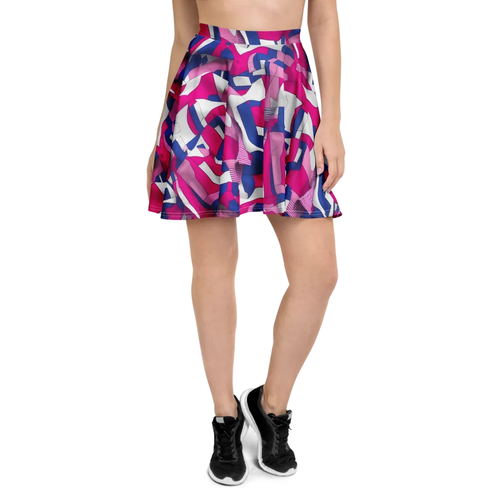Pink Power Suit on Skater Skirt — Front