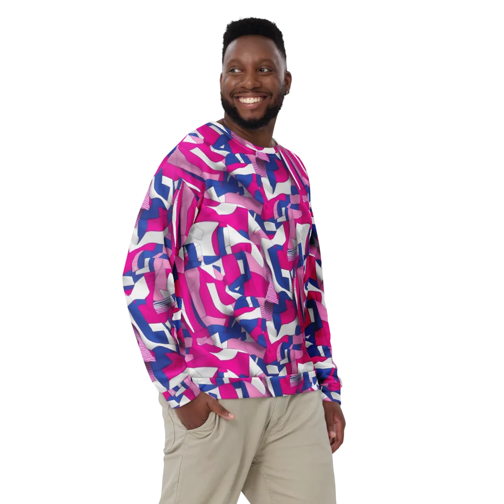 Pink Power Suit on Sweatshirt — Front
