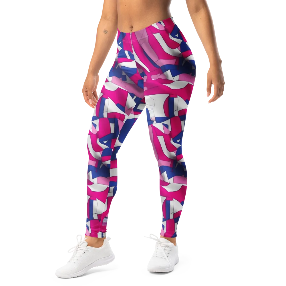 Pink Power Suit on Leggings — Left Front