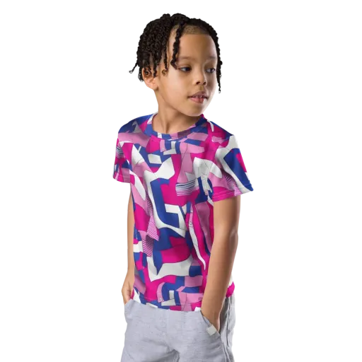 Pink Power Suit on a Kids Crew Neck T-Shirt