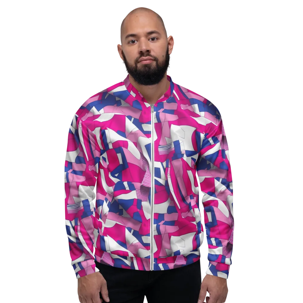 Pink Power Suit on Bomber Jacket — Front