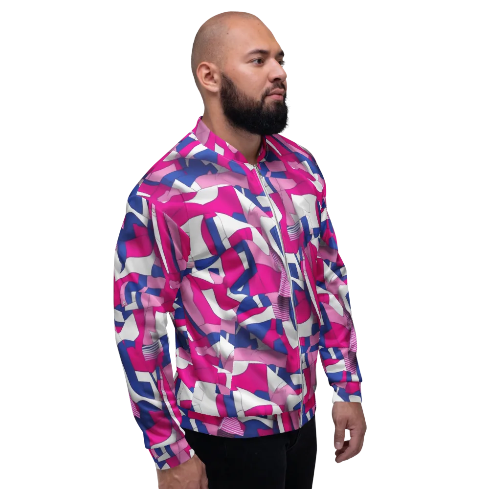 Pink Power Suit on Bomber Jacket — Right