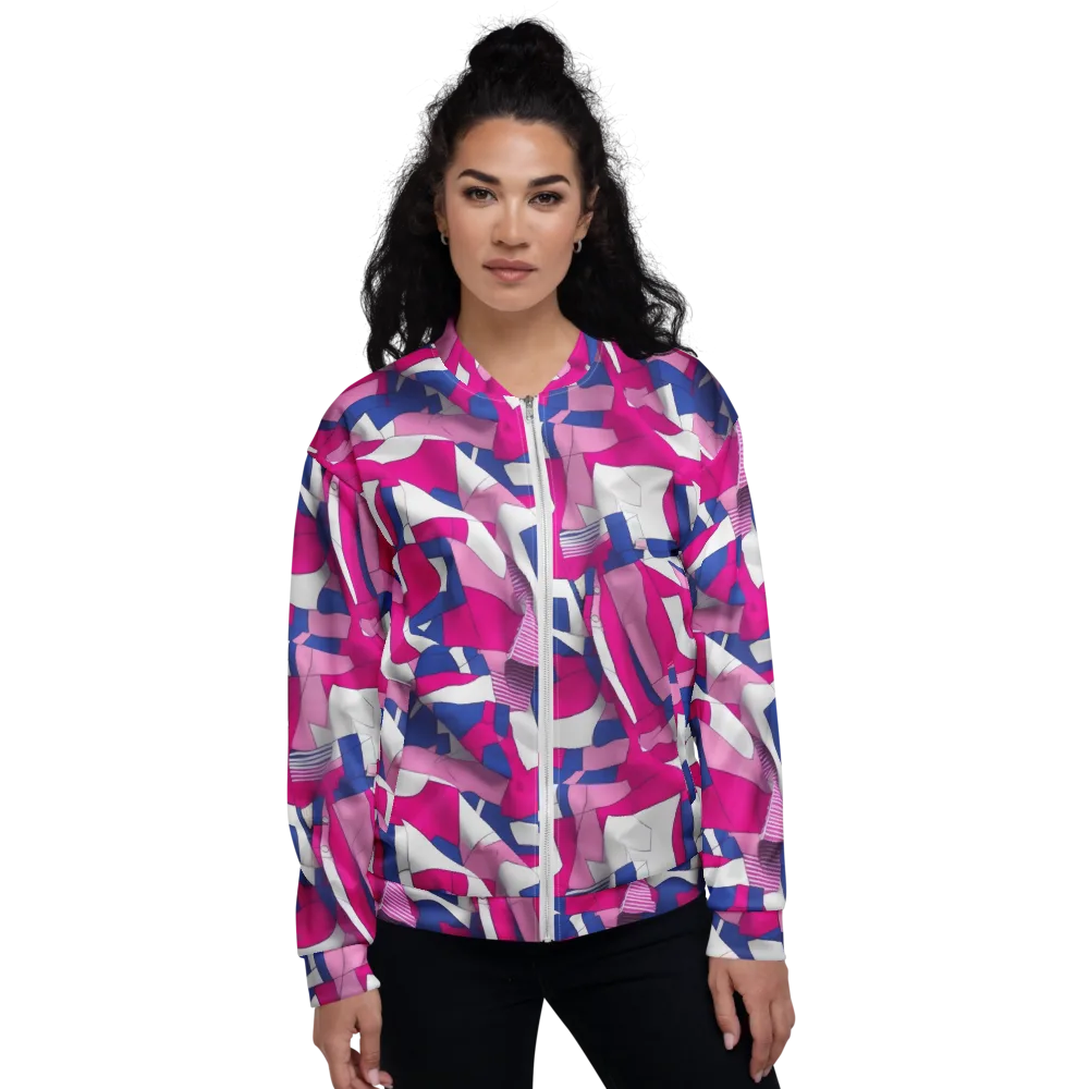 Pink Power Suit on Bomber Jacket — Front