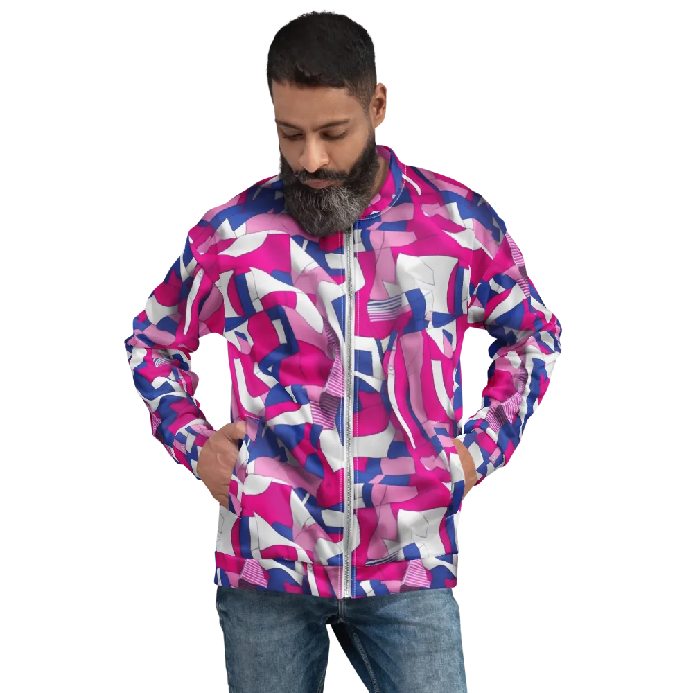 Pink Power Suit on Bomber Jacket — Front